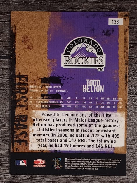 2005 Leather and Lumber #128 Todd Helton
