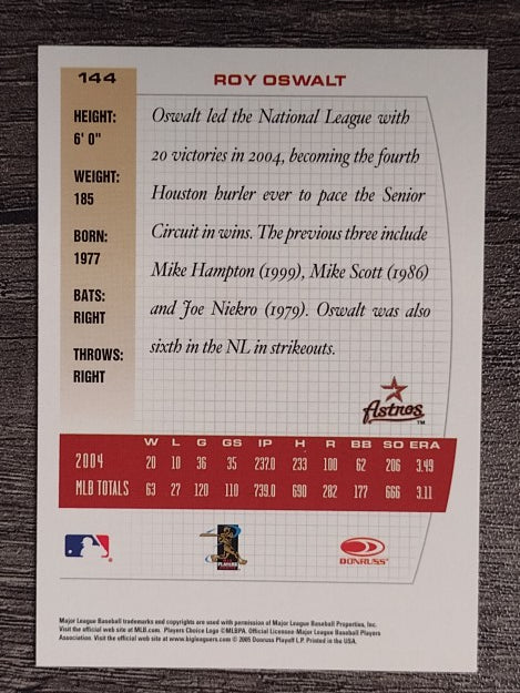 2005 Donruss Team Heroes #144 Roy Oswalt
