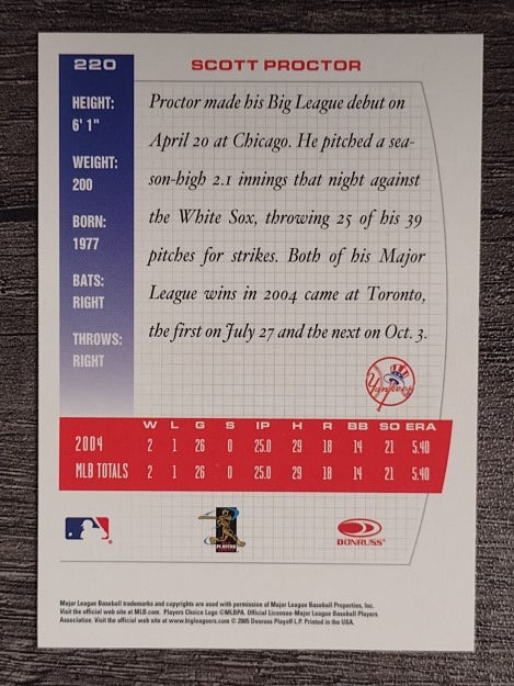 2005 Donruss Team Heroes #220 Scott Proctor