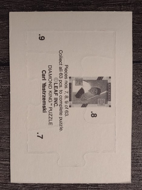 1990 Donruss Carl Yastrzemski Puzzle #7 Yastrzemski Puzzle 7-9