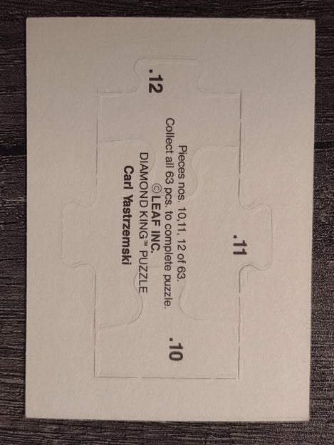 1990 Donruss Carl Yastrzemski Puzzle #10 Yastrzemski Puzzle 10-12
