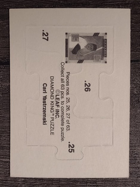 1990 Donruss Carl Yastrzemski Puzzle #25 Yastrzemski Puzzle 25-27
