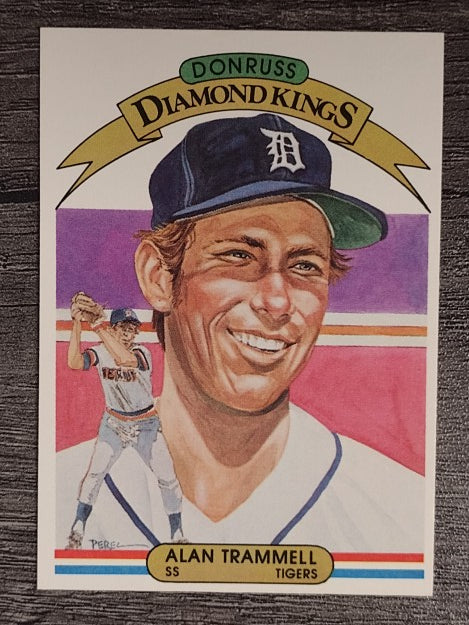 1982 Donruss #5 Alan Trammell DK/COR spelled Trammell on front