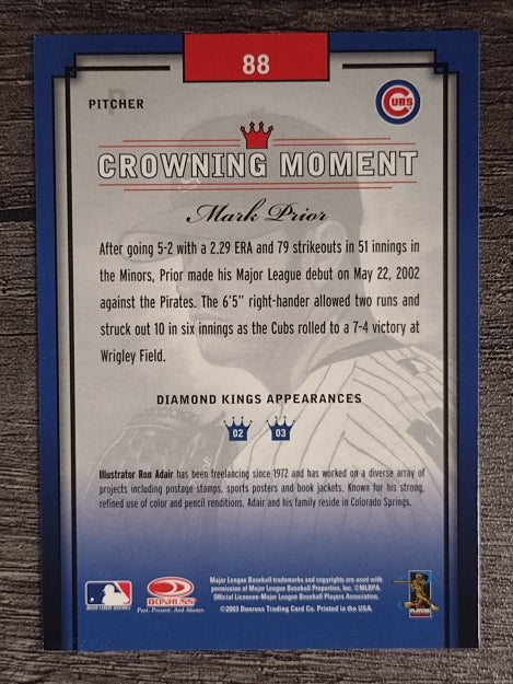 2003 Diamond Kings #88 Mark Prior