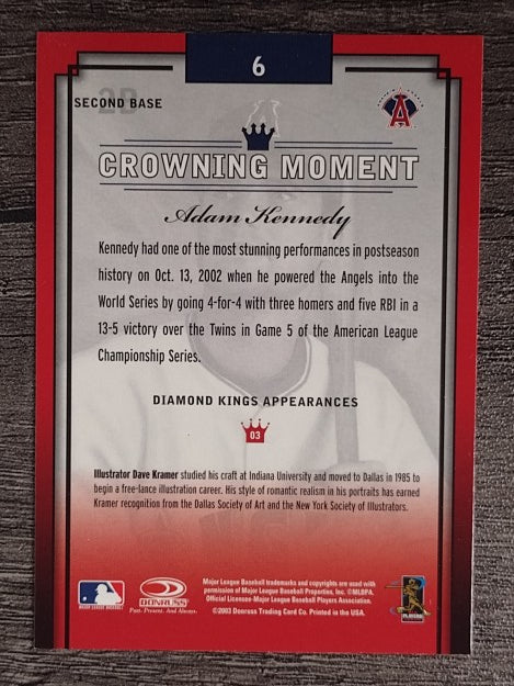 2003 Diamond Kings #6 Adam Kennedy
