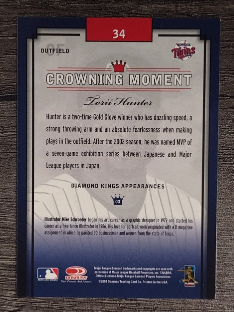 2003 Diamond Kings #34 Torii Hunter