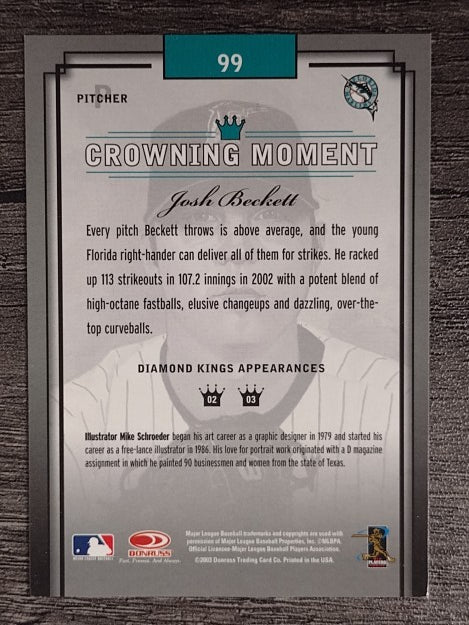 2003 Diamond Kings #99 Josh Beckett