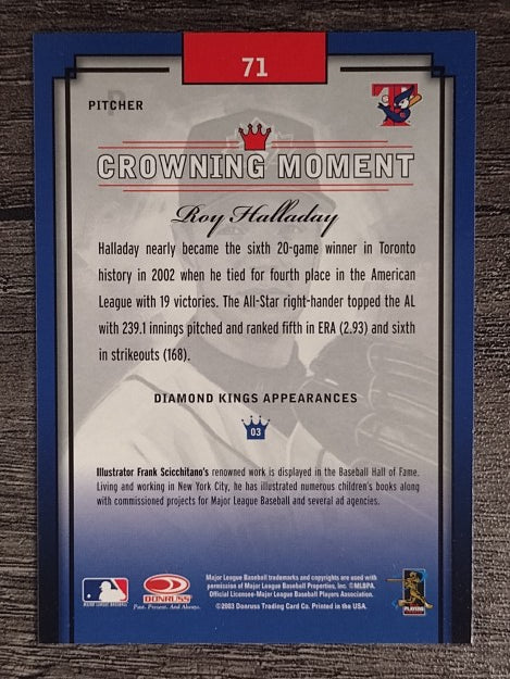 2003 Diamond Kings #71 Roy Halladay