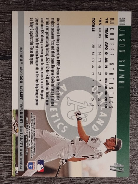 1996 Donruss #47 Jason Giambi