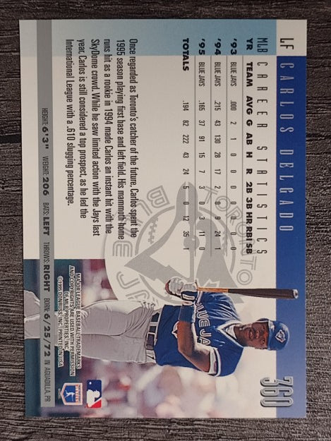 1996 Donruss #360 Carlos Delgado