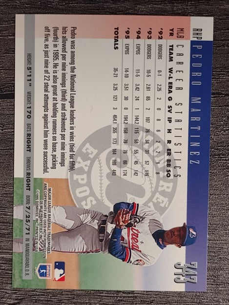 1996 Donruss #343 Pedro Martinez