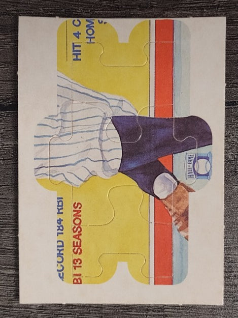 1985 Donruss Lou Gehrig Puzzle #49 Gehrig Puzzle 49-51