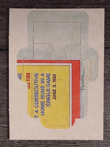 1985 Donruss Lou Gehrig Puzzle #52 Gehrig Puzzle 52-54
