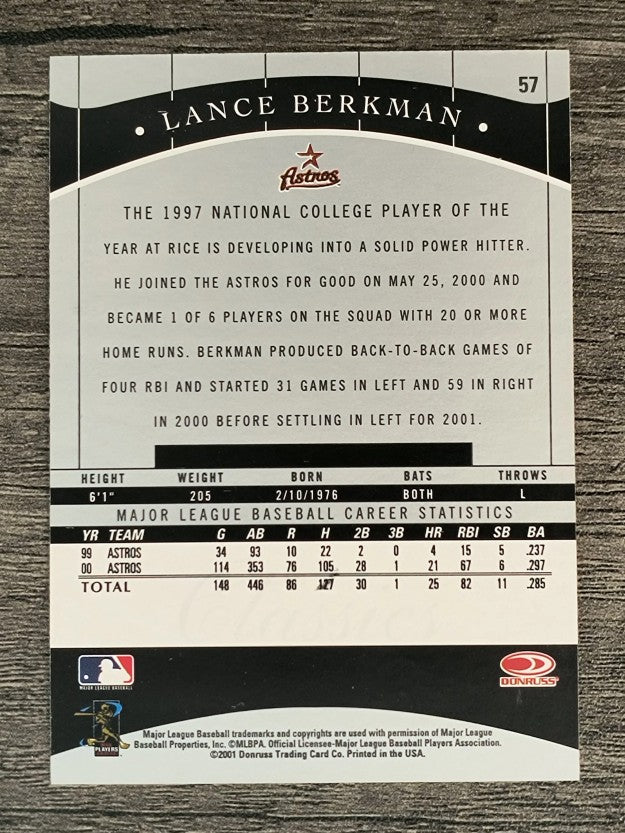 2001 Donruss Classics #57 Lance Berkman