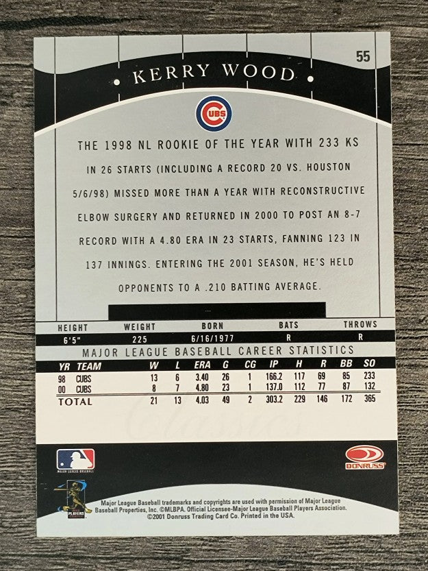 2001 Donruss Classics #55 Kerry Wood