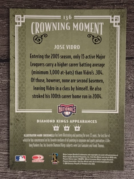 2005 Diamond Kings #136 Jose Vidro