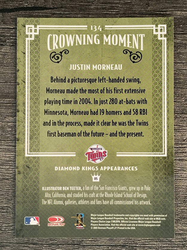 2005 Diamond Kings #134 Justin Morneau