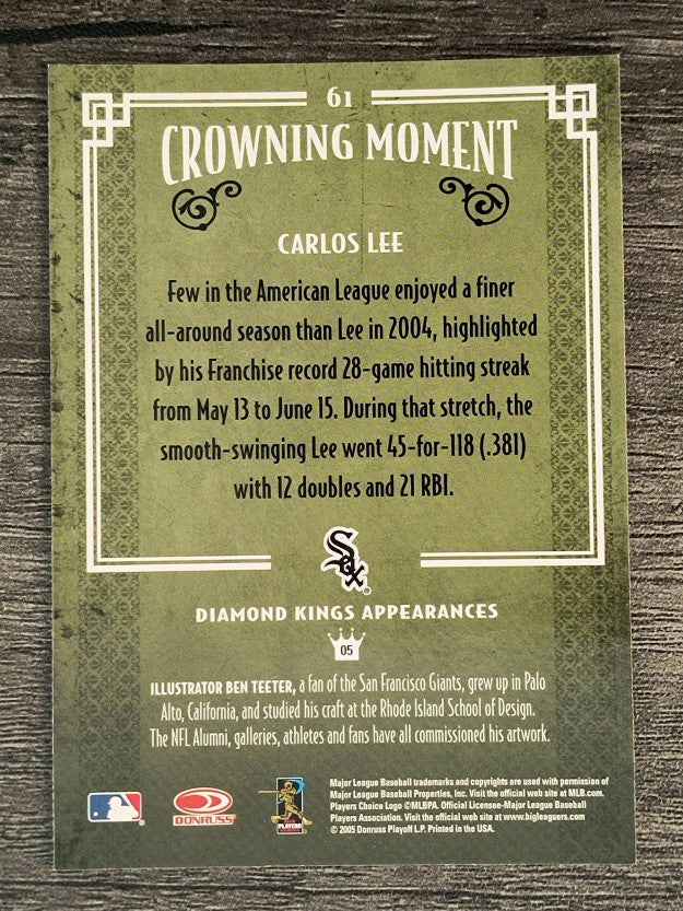 2005 Diamond Kings #61 Carlos Lee