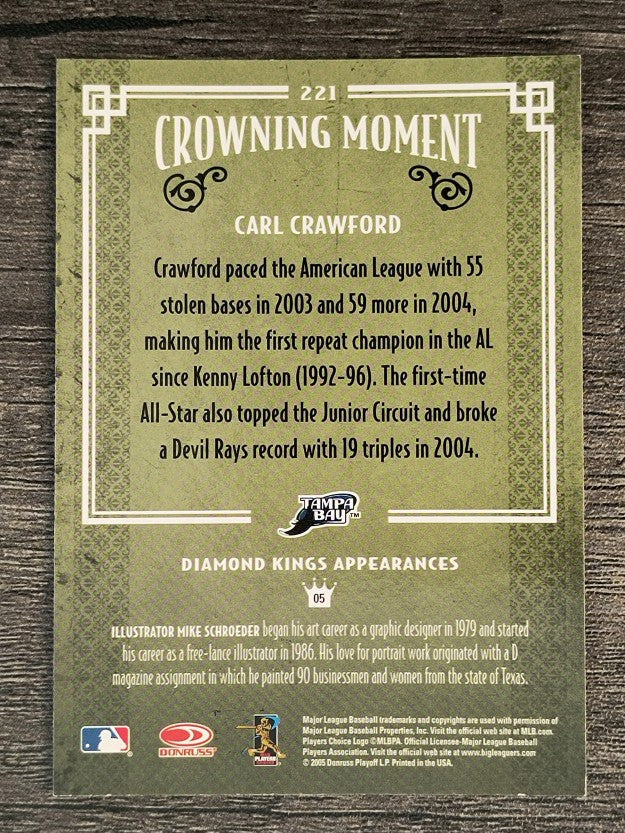 2005 Diamond Kings #221 Carl Crawford