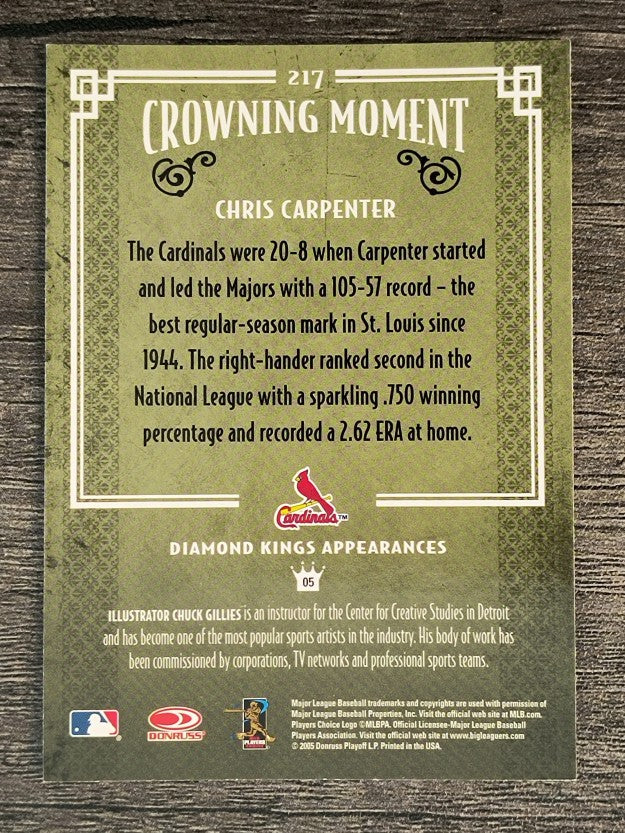 2005 Diamond Kings #217 Chris Carpenter