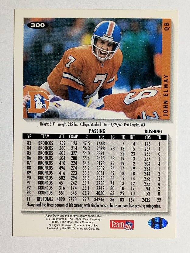 1994 Collector's Choice #300 John Elway