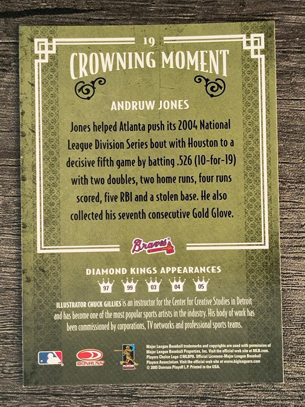 2005 Diamond Kings #19 Andruw Jones