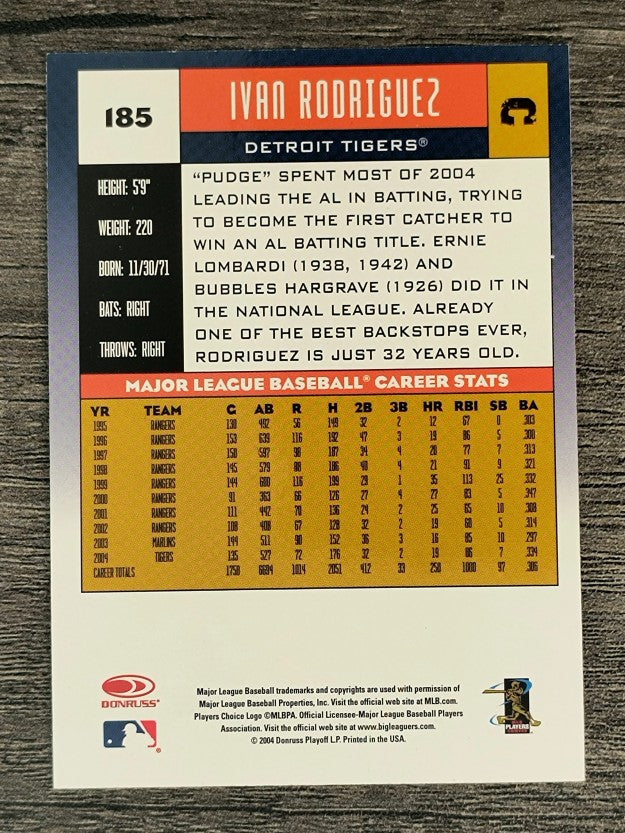 2005 Donruss #185 Ivan Rodriguez