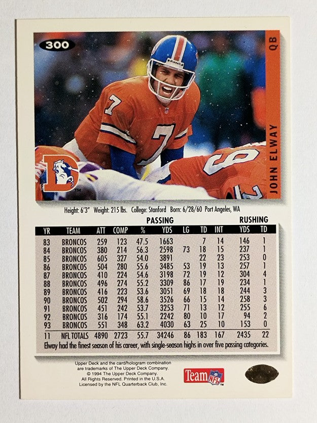 1994 Collector's Choice Silver #300 John Elway