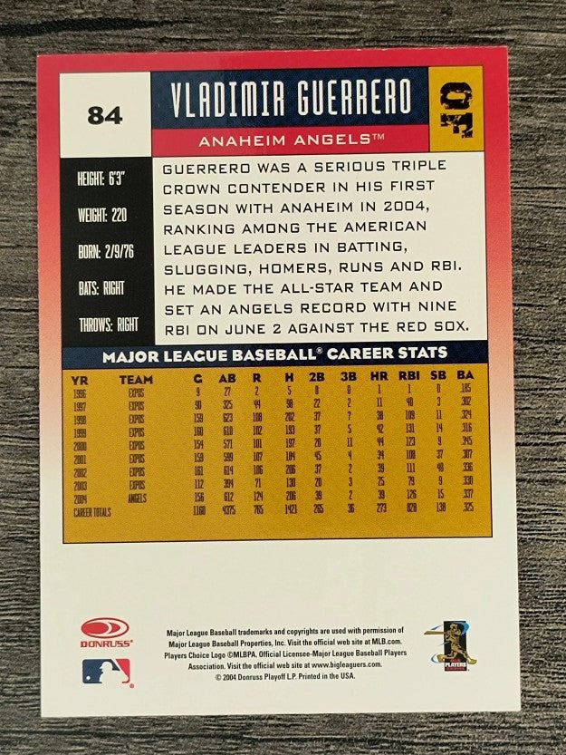 2005 Donruss #84 Vladimir Guerrero
