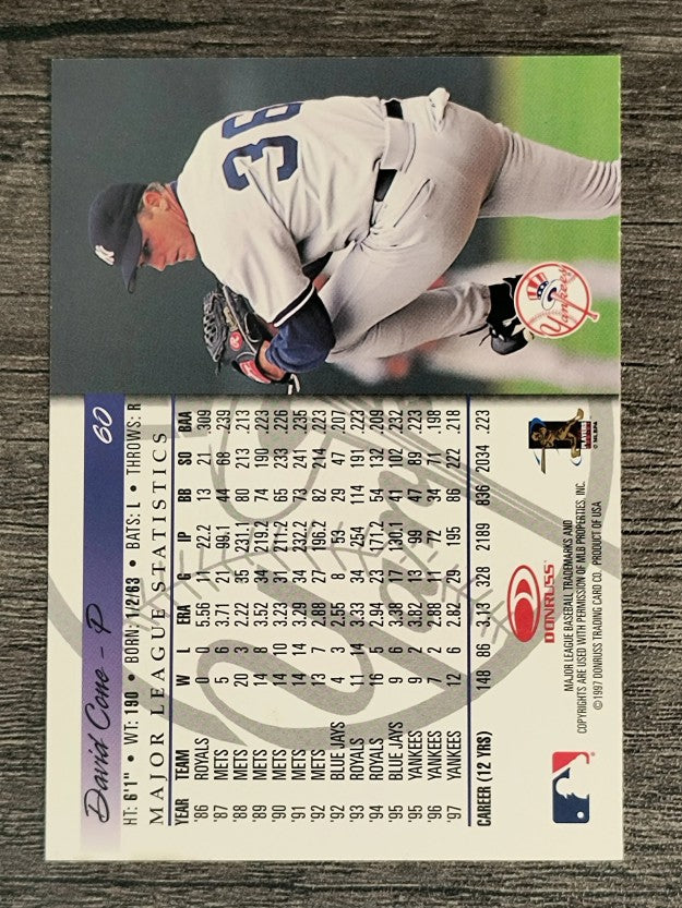 1998 Donruss #60 David Cone