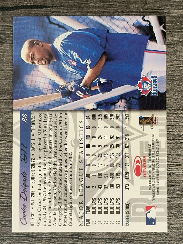 1998 Donruss #88 Carlos Delgado