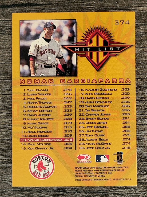 1998 Donruss #374 Nomar Garciaparra HL