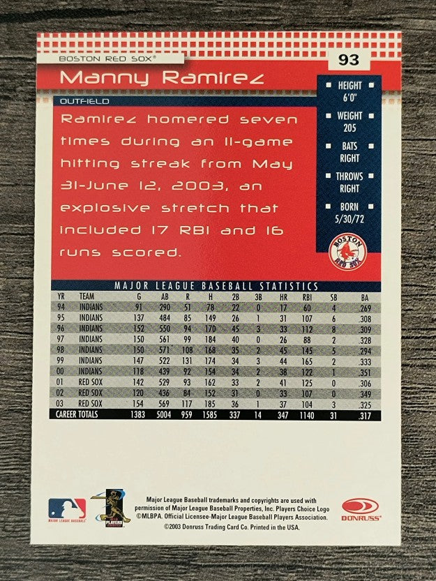2004 Donruss #93 Manny Ramirez