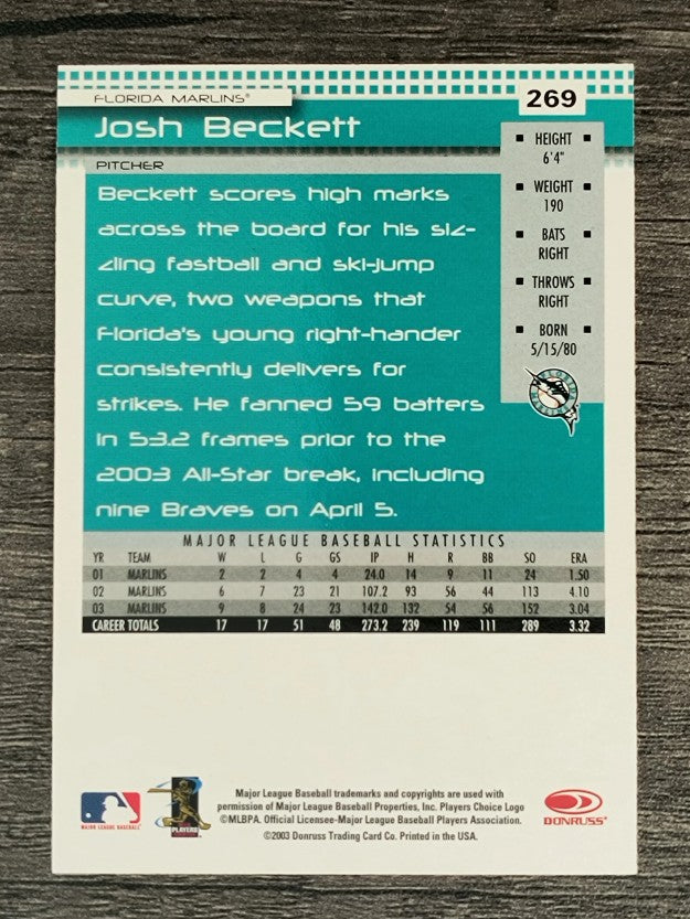 2004 Donruss #269 Josh Beckett