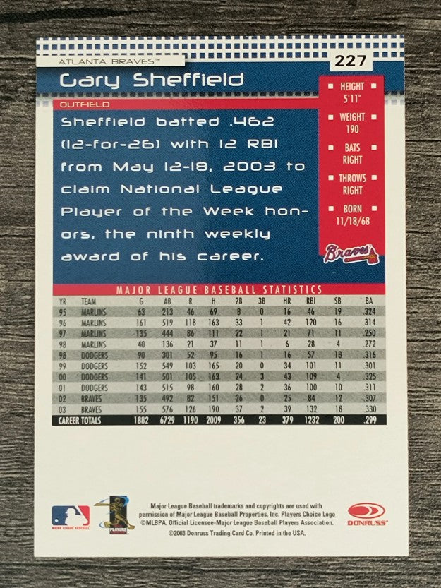 2004 Donruss #227 Gary Sheffield