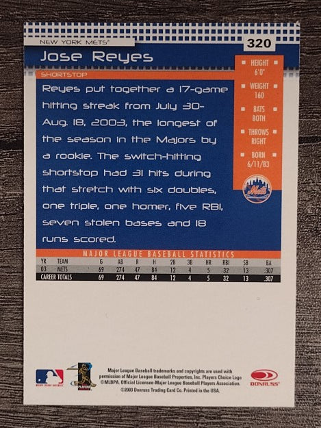 2004 Donruss #320 Jose Reyes