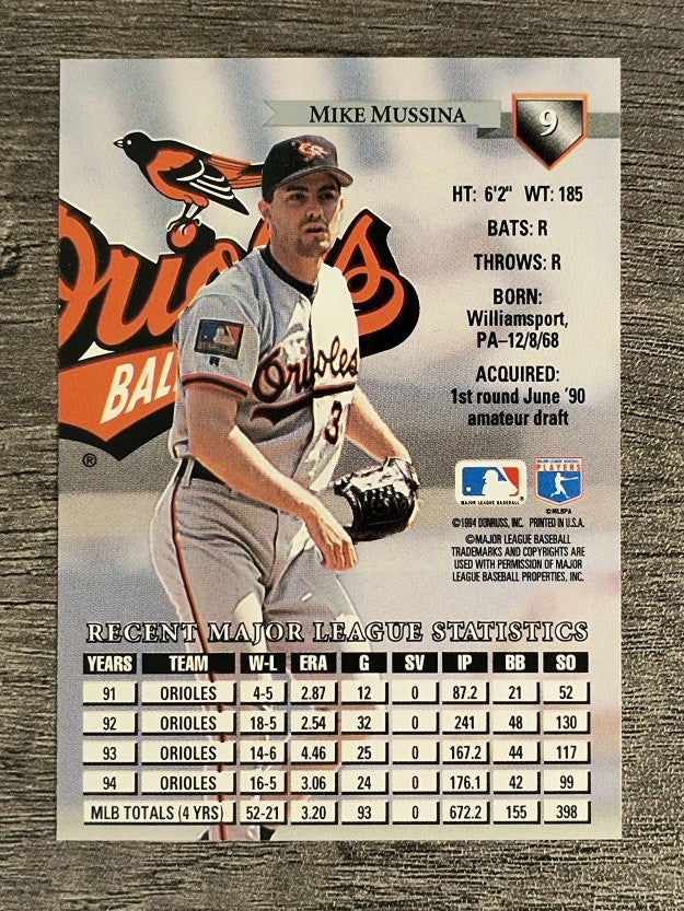 1995 Donruss #9 Mike Mussina