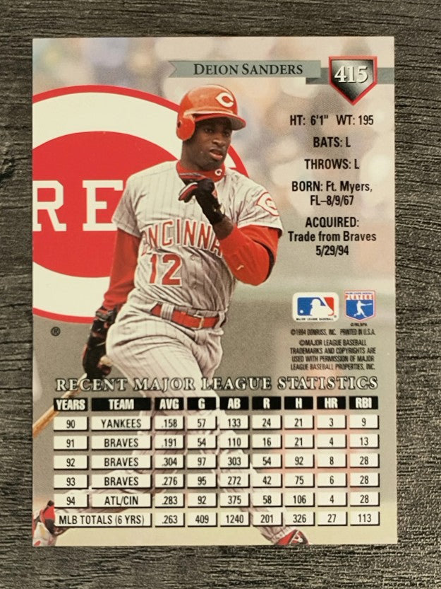 1995 Donruss #415 Deion Sanders