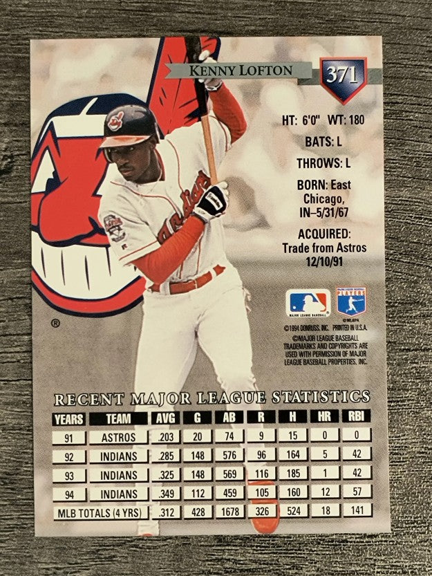 1995 Donruss #371 Kenny Lofton