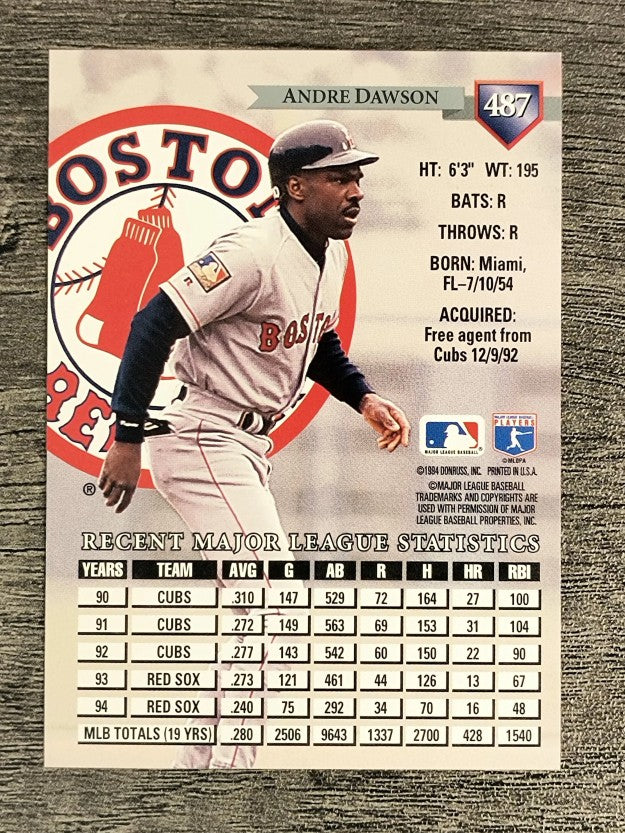 1995 Donruss #487 Andre Dawson