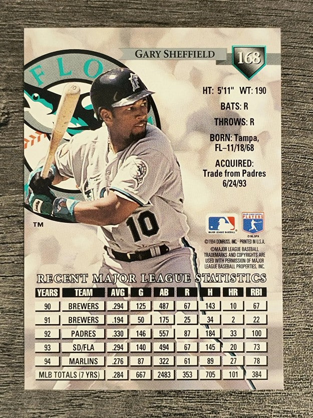 1995 Donruss #168 Gary Sheffield