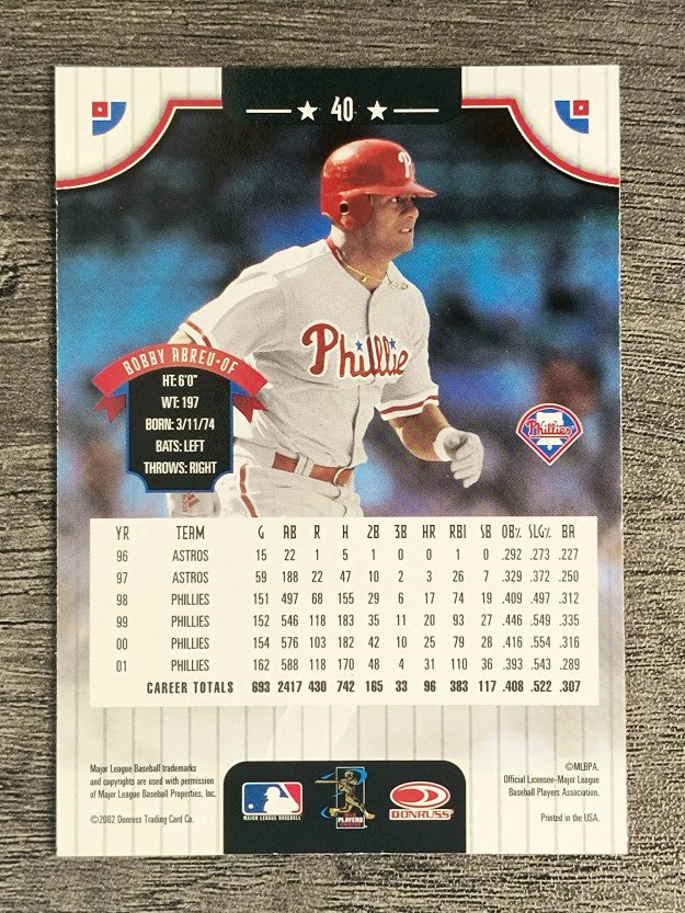 2002 Donruss #40 Bob Abreu