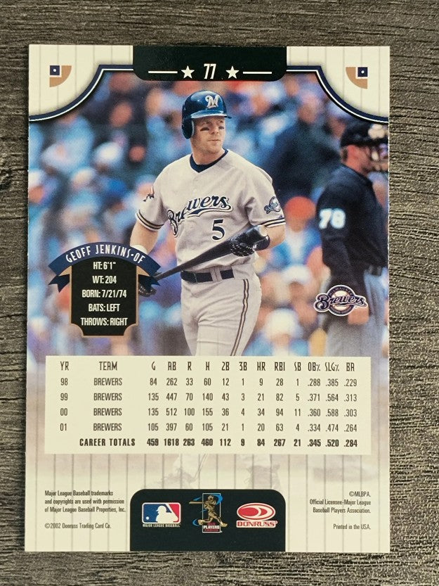 2002 Donruss #77 Geoff Jenkins