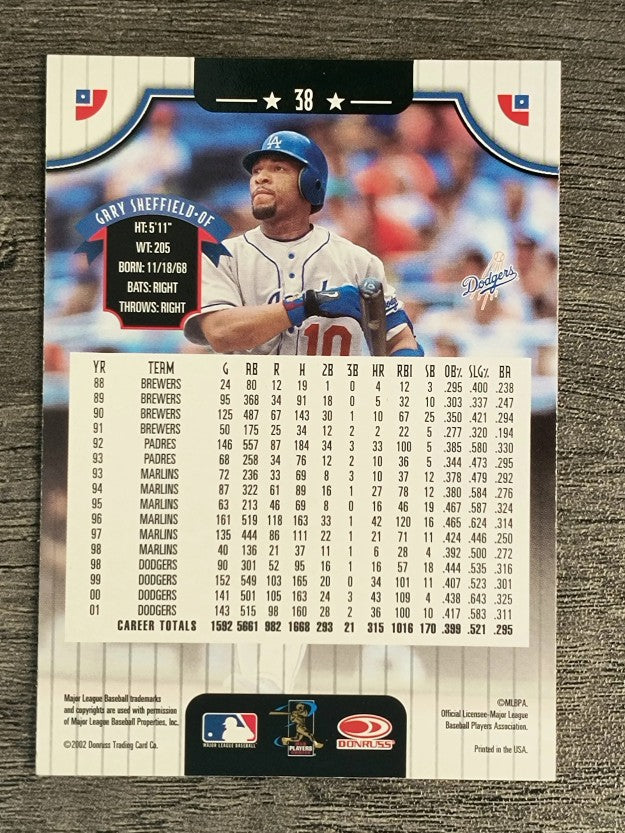 2002 Donruss #38 Gary Sheffield