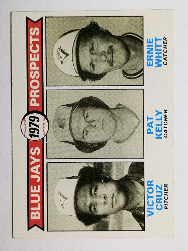 1979 Topps #714 Victor Cruz RC/Pat Kelly RC/Ernie Whitt (EX)