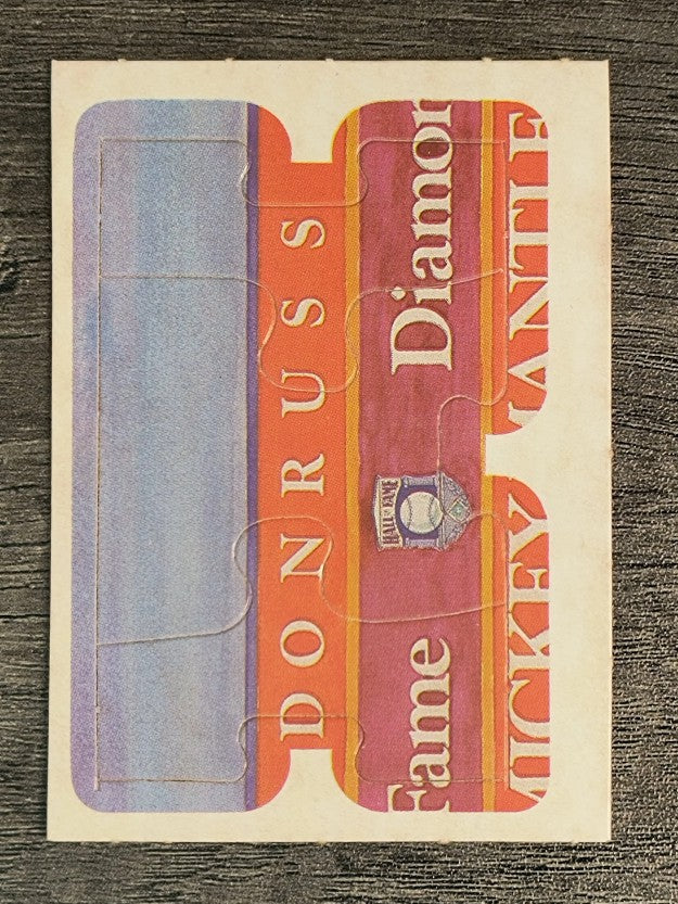 1983 Donruss Mickey Mantle Puzzle #4 Mantle Puzzle 4-6