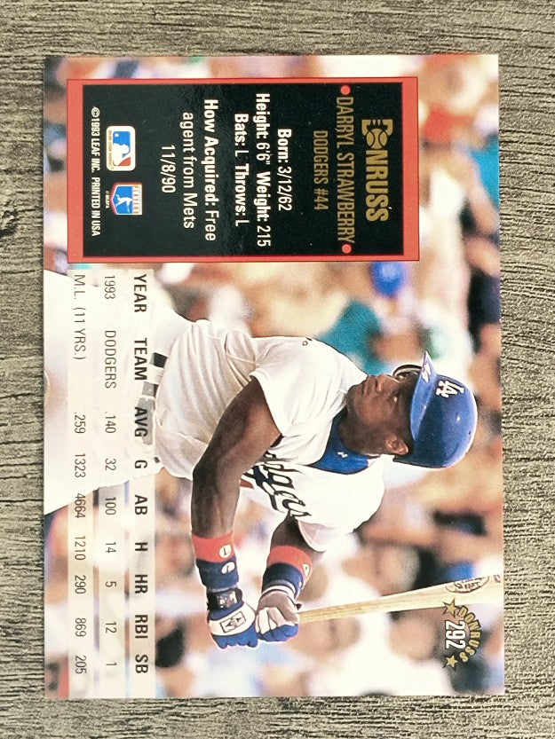 1994 Donruss #292 Darryl Strawberry