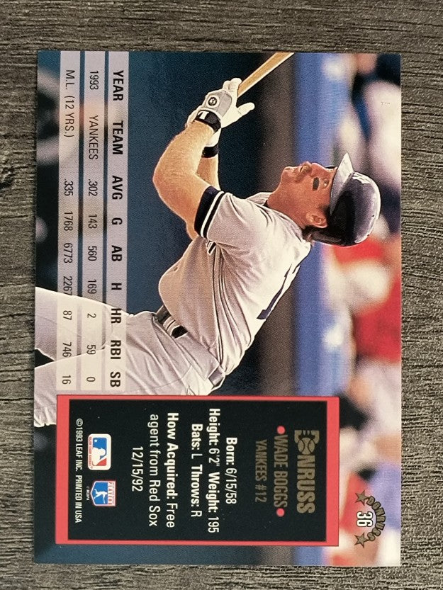 1994 Donruss #36 Wade Boggs