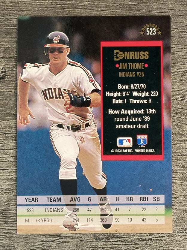 1994 Donruss #523 Jim Thome