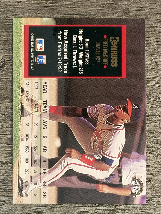 1994 Donruss #342 Fred McGriff